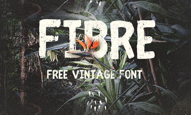 Fibre — бесплатный жирный винтажный шрифт