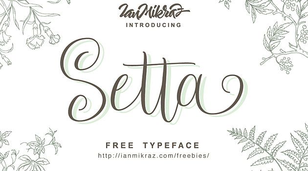 Setta Script — красивый бесплатный рукописный шрифт