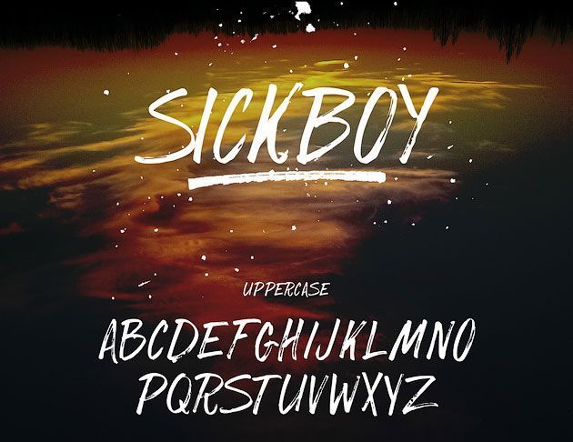 SickBoy — энергичный рукописный маркерный шрифт