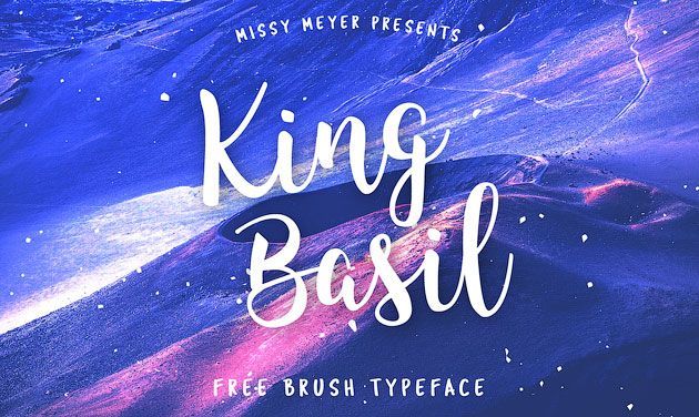 King Basil — бесплатный рукописный шрифт-кисточка