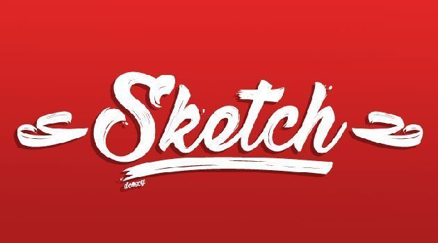 Sketch — бесплатный рукописный шрифт в стиле широкая кисть