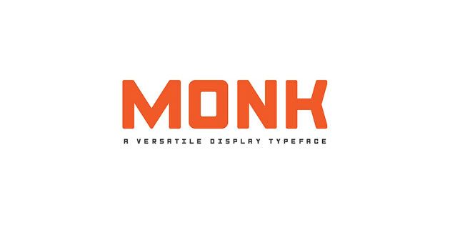 Monk — универсальный бесплатный шрифт для логотипов