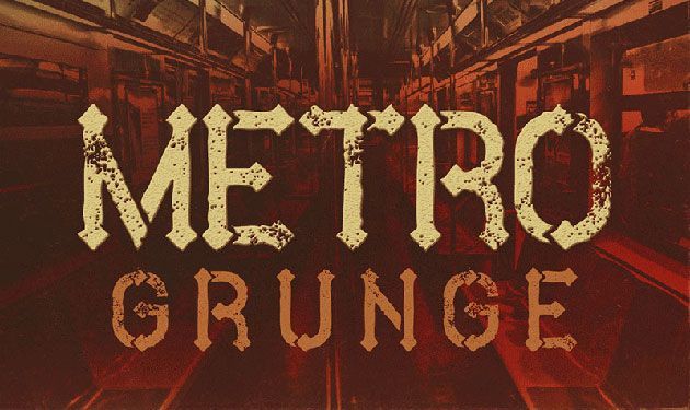 Metro Grunge — уникальный и очень красивый гранжевый шрифт